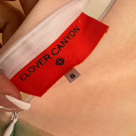 Clover Canyon Multicolor Mixed Form Fitted Dress Sz S Geometric Scuba Flattering - Picture 6 of 6